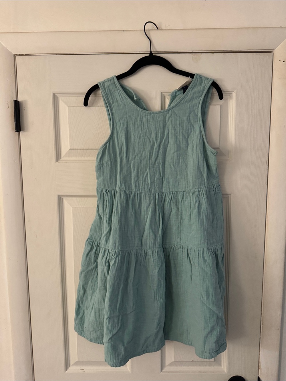 Women’s' Tiered Light Aqua Sleeveless Dress